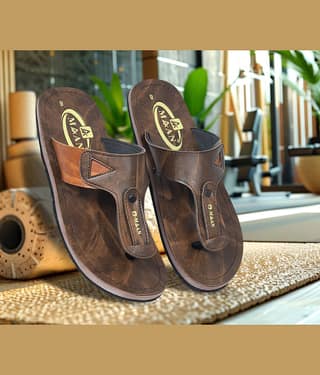 MAAN Brown Men's Thong Flip Flop