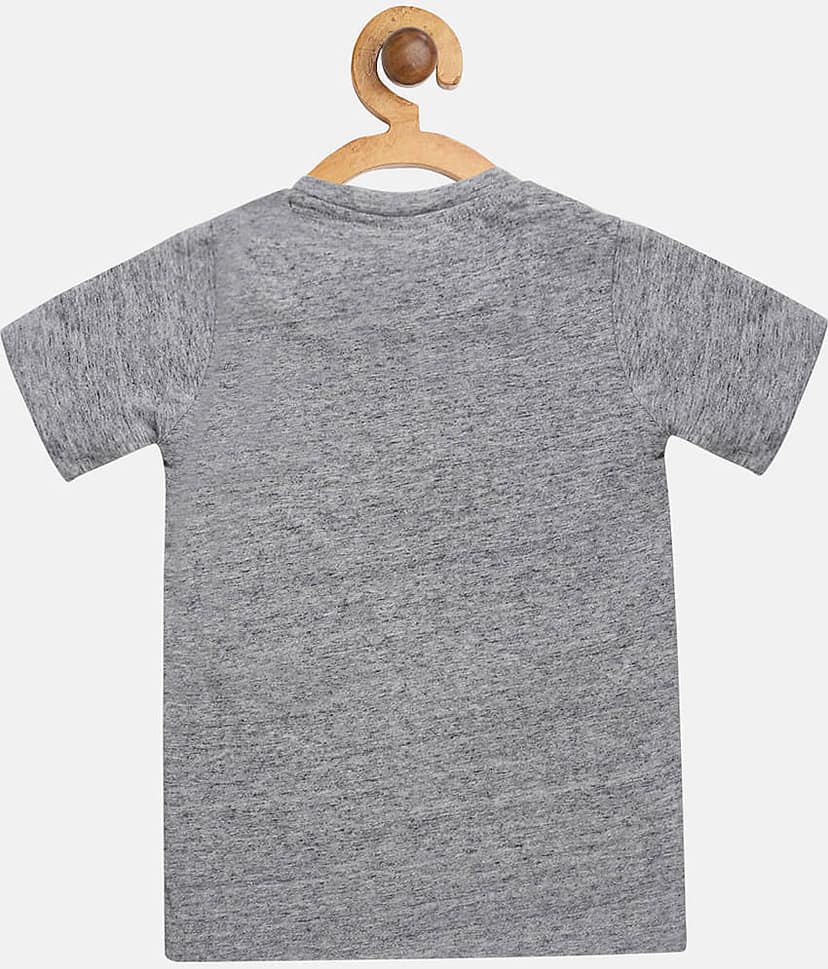 Lazy Shark Pack of 1 Boys Cotton Blend T-Shirt & Shorts Set ( Gray ) view 2