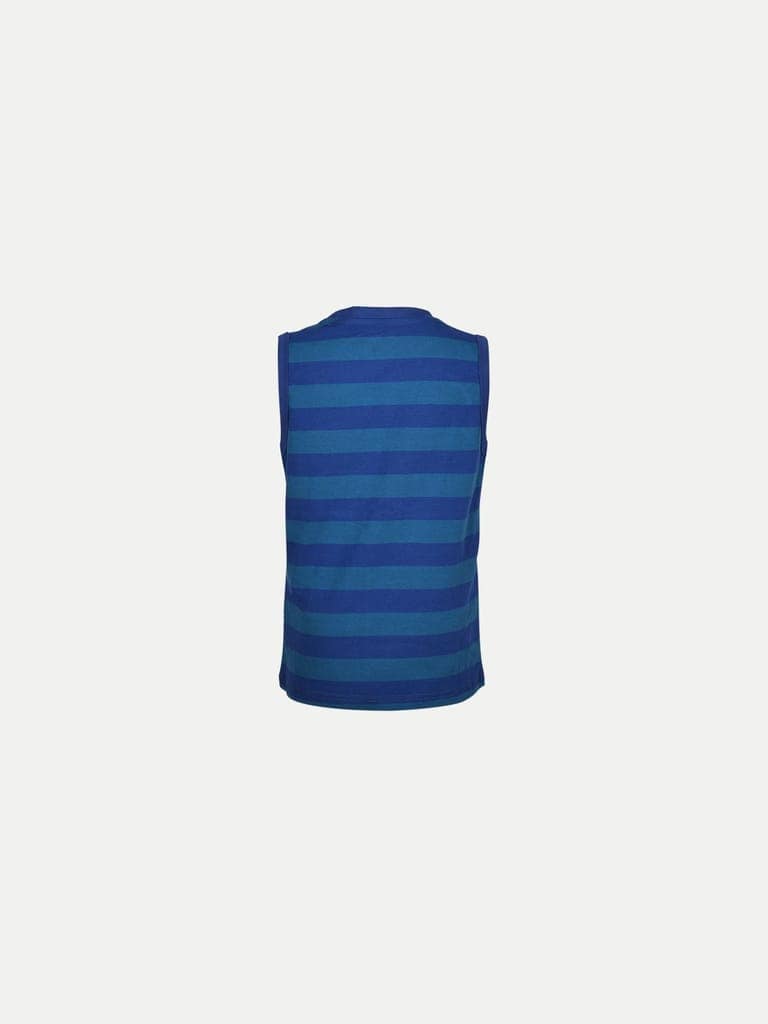 Teen Boys Olive/Blue Striper Tanktop view 4