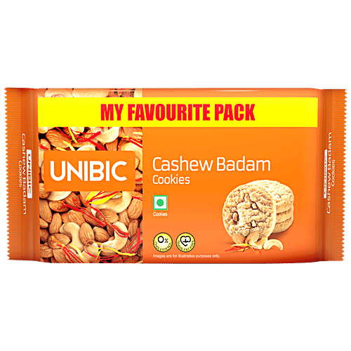 UNIBIC Cashew Badam Cookies - Crisp & Soft, Zero Cholesterol & No Trans Fat, 300 g