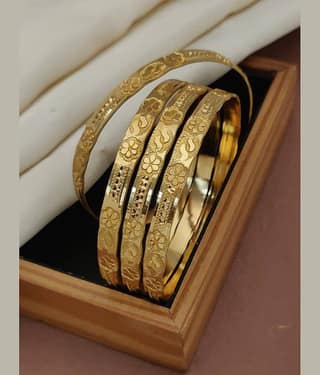 Shivay Fashion Gold Bangle Set ( Pack of 2 )
