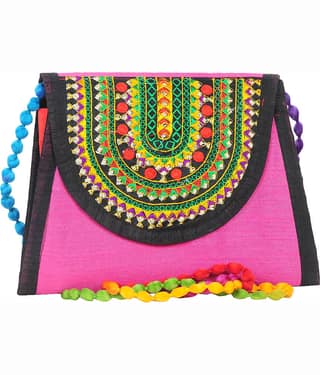 SUNESH CREATION Sling Bag Cotton Set of 1 ( Blue )