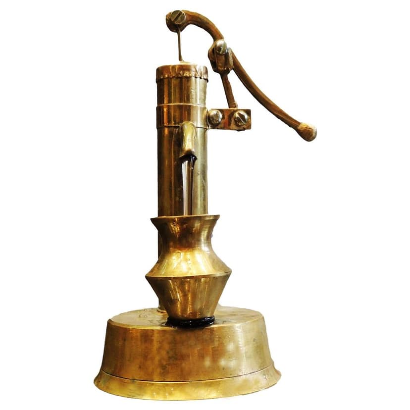 Brass Mini Hand Pump Toy | Working Miniature Play Set | Collectible Decor, Height : 5 Inch (FMAS037) view 2