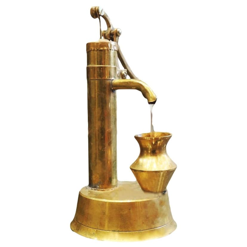 Brass Mini Hand Pump Toy | Working Miniature Play Set | Collectible Decor, Height : 5 Inch (FMAS037) view 3