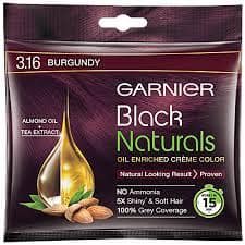 Garnier Black Naturals Hair Colour, 20 g 3.16 Natural Burgundy