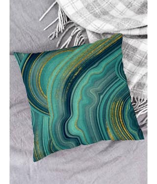 Houzzcode - Water Repellent Sea Green Polyester Pillow Covers 40x40x3 ( Pack of 1 )