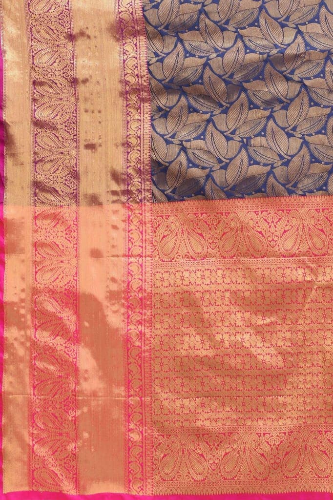 Silk Zone Women's Banarasi Silk Woven Saree With Unstiched Blouse Piece view 6