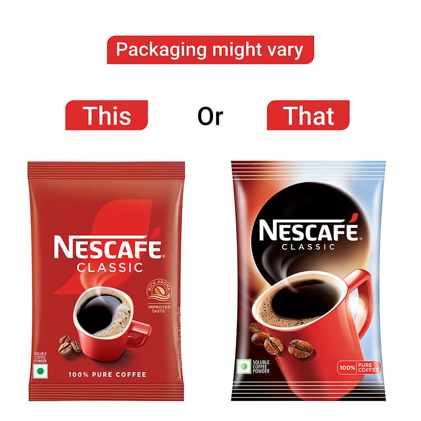 Nescafe Classic 100% Pure Instant Coffee, 50 G Pouch view 2