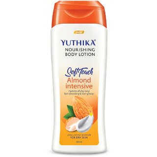 Yuthika Almond Soft Touch Body Lotion for Women Men, Hydrating Moisturizer (300ml)