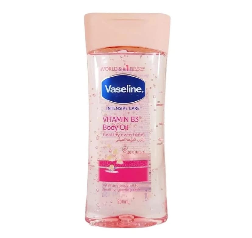 Vaseline Intensive Care Nourishing Glow Body Oil with Vitamin B3 – 200ml | Deep Moisture for Even Tone & Radiant Skin