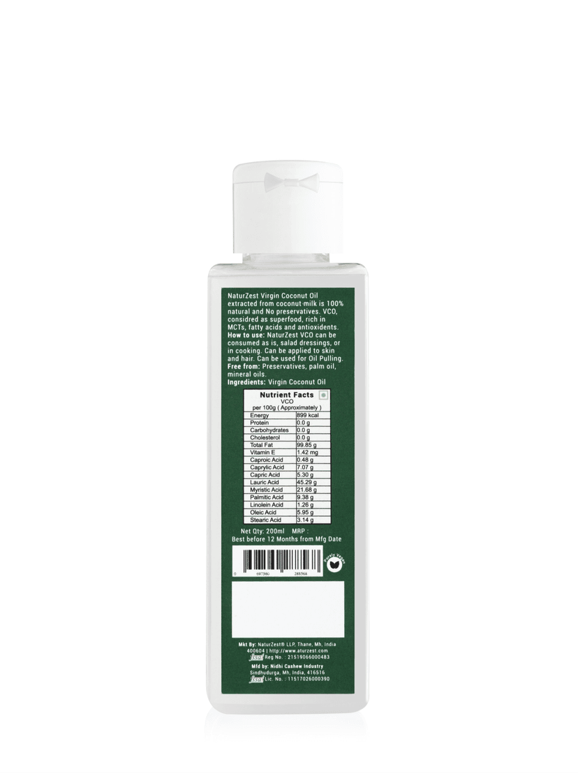 NaturZest Virgin Coconut Oil, 200 ml view 2