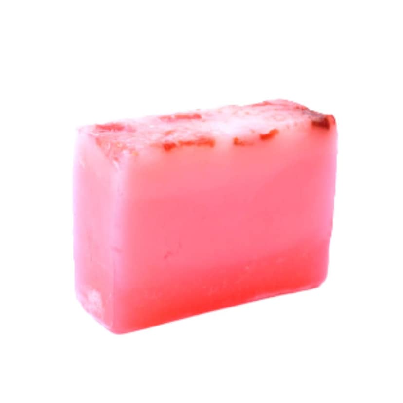 Strawberry Handcrafted Natural Scrubbing Soap with Shea Butter and Vitamin E - 100gm view 9