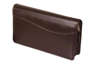 Sukeshcraft Multiple Cheque Book Holder with Wrist Loop RFID Safe BROWN
