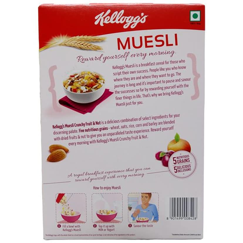 Kelloggs Muesli Fruit & Nut, 500 G Carton view 2