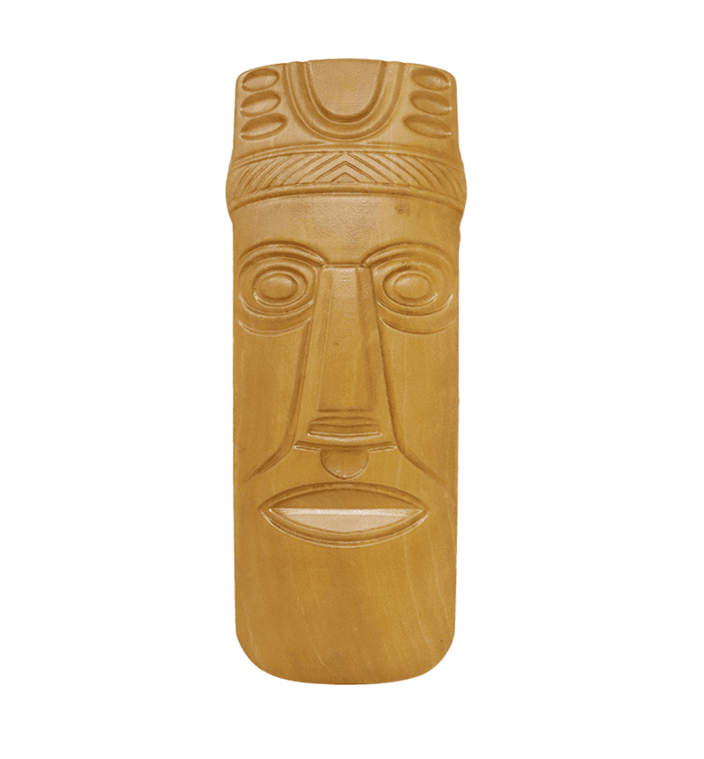 Hand-Carved Solid Teak Wood Tribal Face Mask Wall Hanging (Medium Size) view 2
