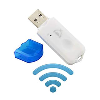 USB Bluetooth Dongle Car Bluetooth 4.0 USB Music with mic Audio Receiver Wireless Bluetooth Audio Music Adapter Car Wireless Hands-Free Dongle Kit for Speaker, USB Bluetooth -(White)