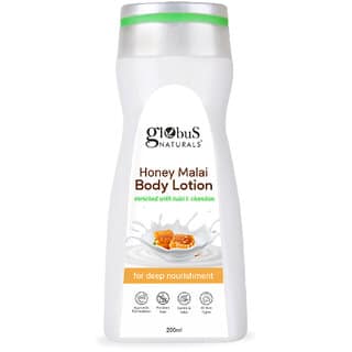 Globus Naturals Honey Malai Body lotion Enriched with Tulsi and Chandan For Deep Nourishment 200ml