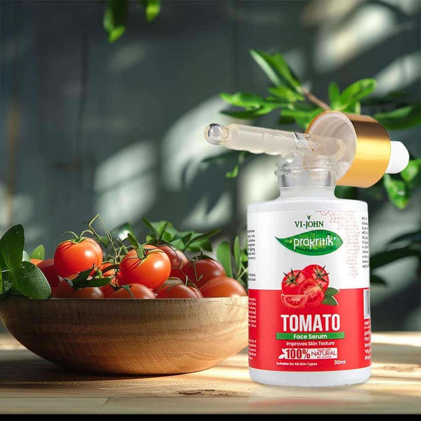 VI-JOHN Prakritik Tomato Face Serum Brightening & Anti-Aging | Fights Dark Spots & Pigmentation | Hydrates & Boosts Collagen | Serum for glowing skin | 100% Bioactives Dermatologist Approved |30ML view 3