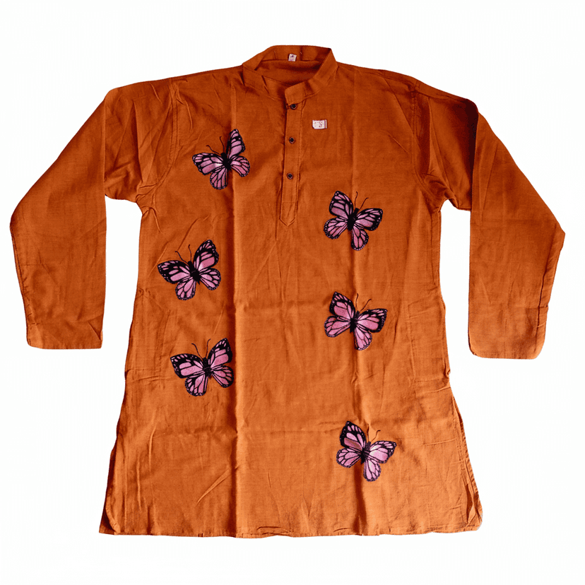 Classic Nature Designed Fabric Printed Pure Cotton Kurta for Men view 2