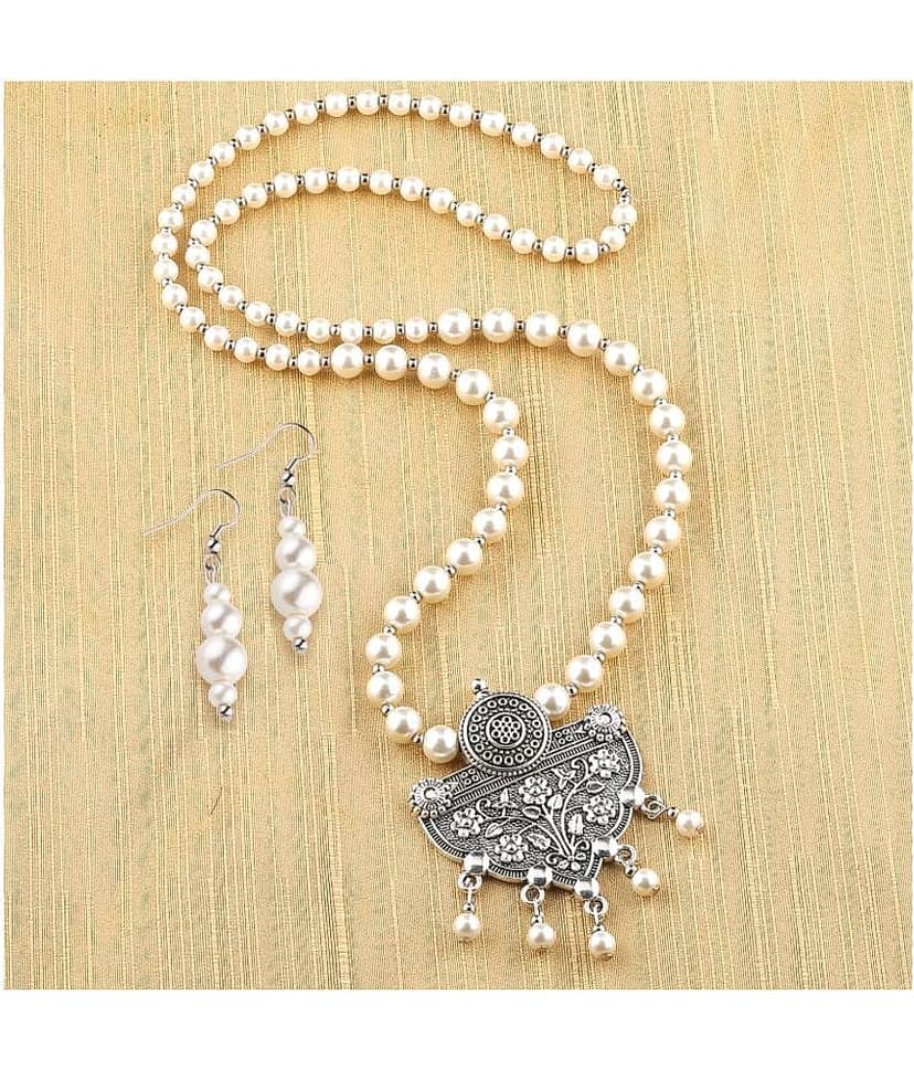 Silver Shine Alloy Silver Contemporary/Fashion Antique Necklaces Set