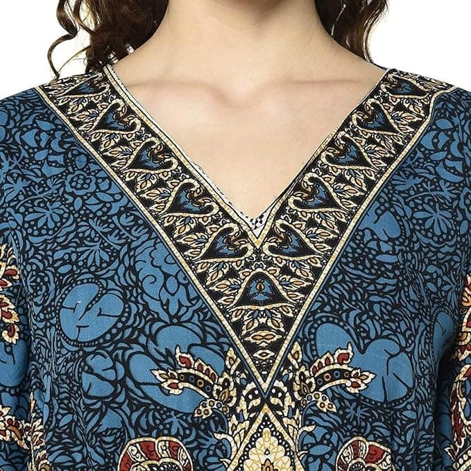 Ukal Women's Long Kaftan Maxi Caftan Gown Top Night Kaftan view 4
