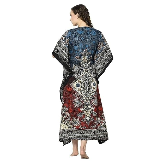 Ukal Women's Long Kaftan Maxi Caftan Gown Top Night Kaftan view 5
