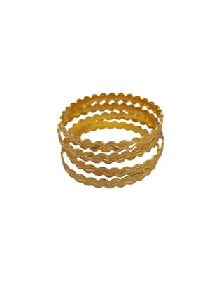 Gold Plated Twisted Bangles 4 Pcs Size 2-6