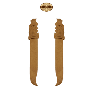 Handcrafted Wooden Paper Cutter with Bird Plain Figurine at Top, 17.78 cm - Pack of 2