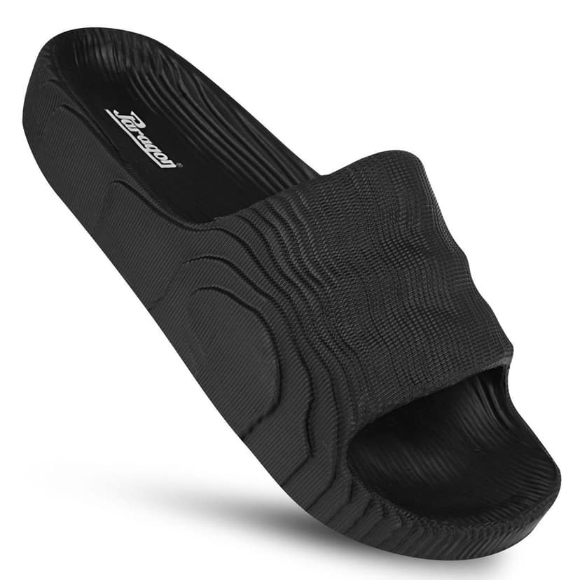 Paragon Everyday Comfort Lightweight, Durable, Waterproof Slides for Men with Modern Wave Design and Extra Sole Support | Casual Slider Sandals for Men view 2