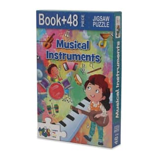 Advit Toys Musical Instruments Jigsaw Puzzle - 48 Piece + 24 Pages Educational Book