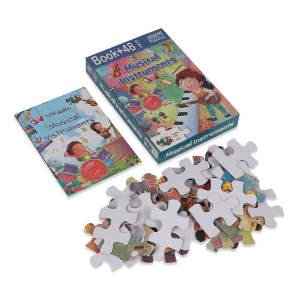Advit Toys Musical Instruments Jigsaw Puzzle - 48 Piece + 24 Pages Educational Book view 2