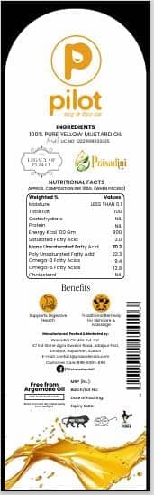Cold Pressed Yellow Mustard Oil 1Ltr view 3