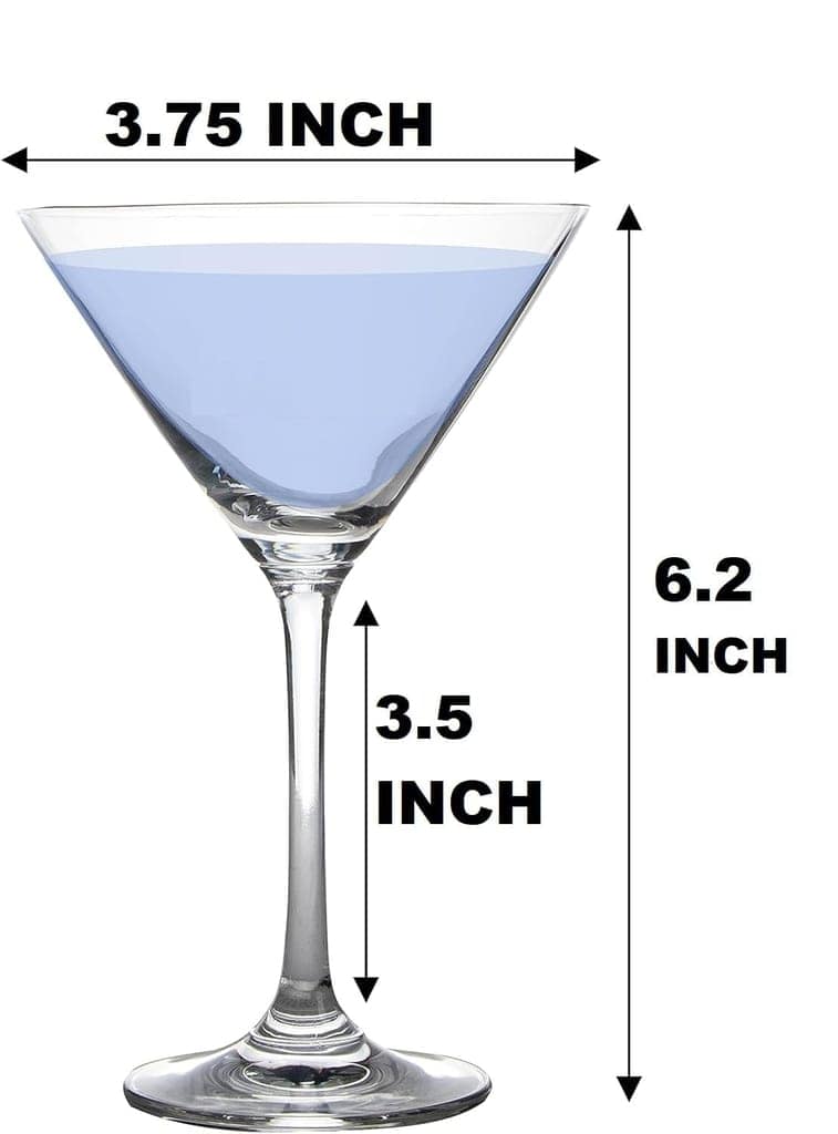 Martini Glasses Martini Cocktail Glasses with Stem, Reusable Cocktail Glasses for Bar, Margarita, Whiskey, Gin, Tequila, BPA-Free, Dishwasher-Safe, Clear (160 ML) view 2