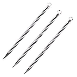 Elecsera Stainless Steel Blackhead Remover Needle Three Pointed Tip (Pack Of 3)