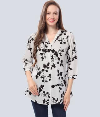 Meher Impex Women's Crepe Tunic ( White )