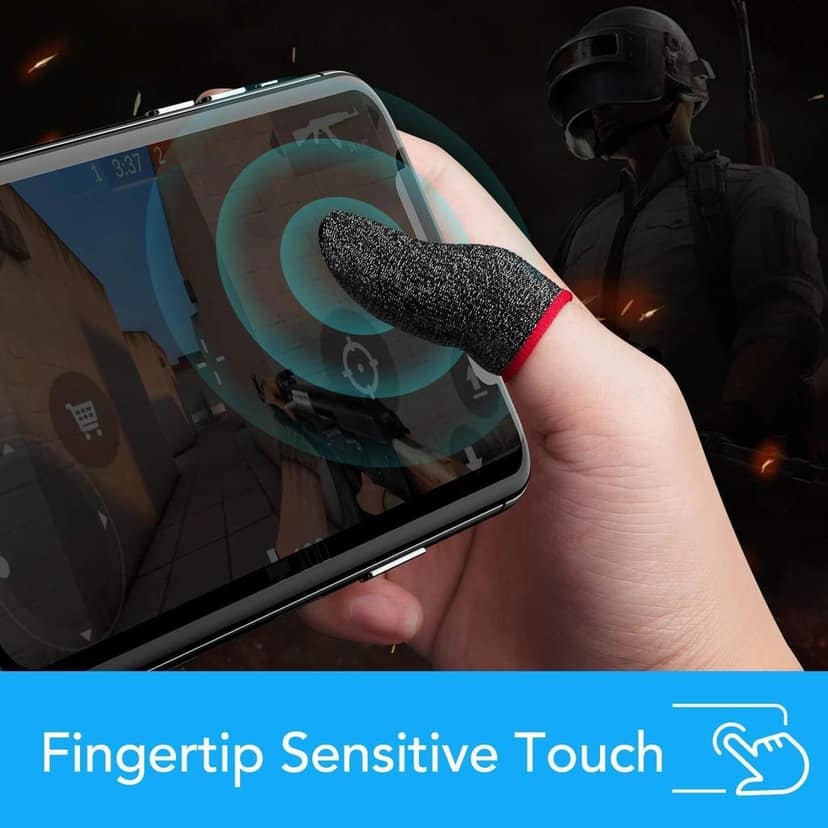 PUBG Finger Sleeve for Gaming Finger Sleeve | Gaming Sleeve - Pack of 12 (6 Pairs) view 6