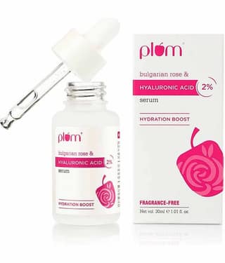 Plum 2% Hyaluronic Acid Serum with Bulgarian Rose Instant Hydration for Plump & Bouncy Skin Daily Use Face Serum For All Skin Types (30 ml)