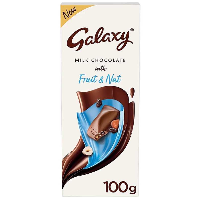 Galaxy Silky Smooth Milk Chocolate With Fruit & Nut, 100 G view 2