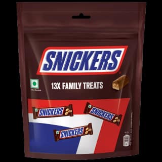 Snickers Family Treats Peanut Chocolate Bars, 156 G Pouch