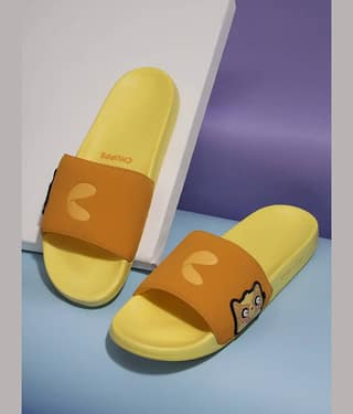 CHUPPS Yellow Women's Slide Flip Flop