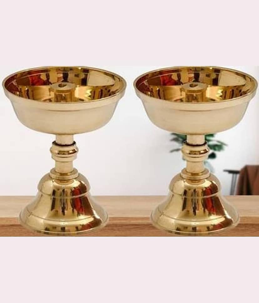 Heaven Decor Brass Table Diya - Pack of 2 view 2