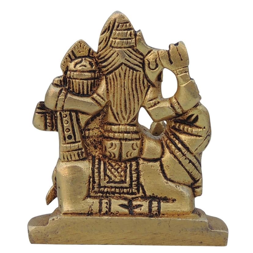 Brass Shiv Parivar Murti - Spiritual Decorative Brass Idol, Height : 2.5 Inch (BSMAS1045 C) view 3