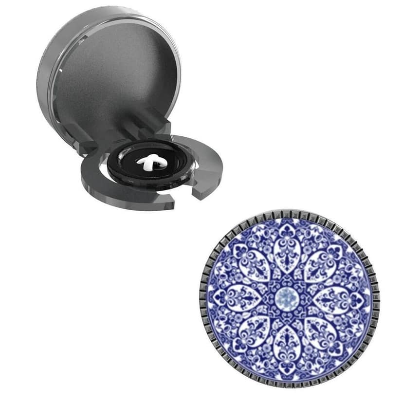 The Smart Buttons - Shirt Button Cover Cufflinks for Men - Ritual Mandala Design Pattern view 7