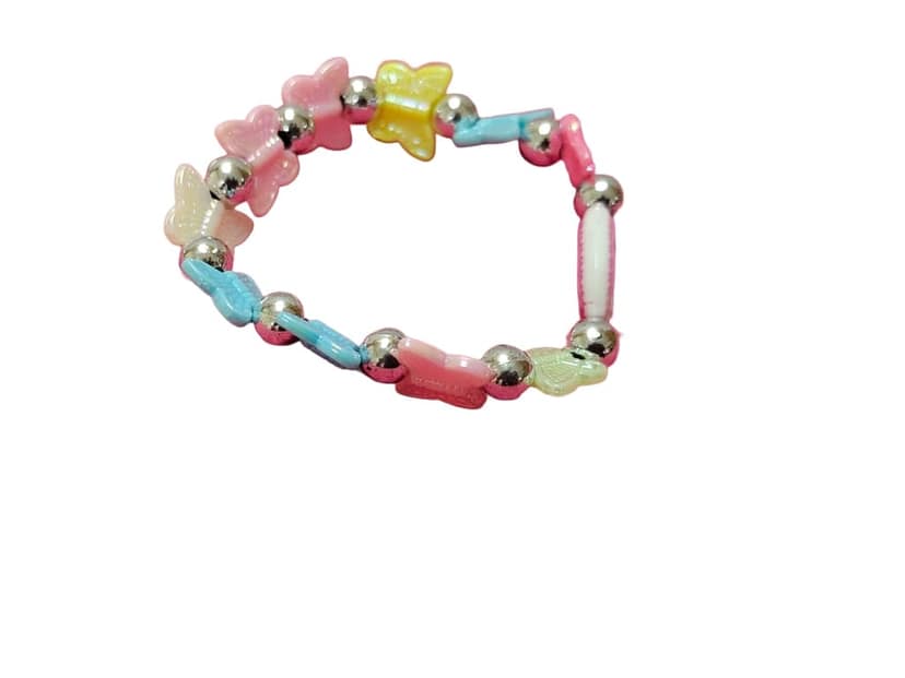 Colorful Butterfly & Friend Bead Bracelet view 2