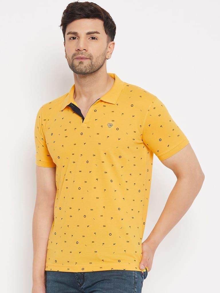 Duke Stardust Men's Half Sleeve Cotton T-shirt (SP0609Mango) view 3