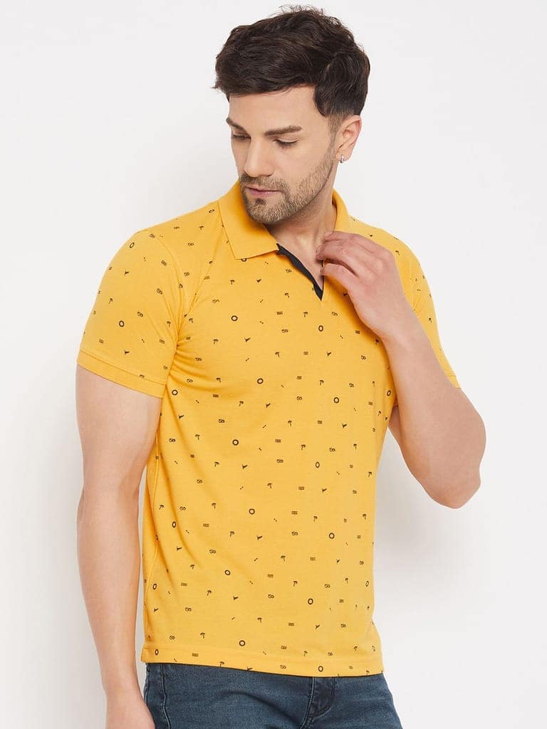 Duke Stardust Men's Half Sleeve Cotton T-shirt (SP0609Mango) view 4