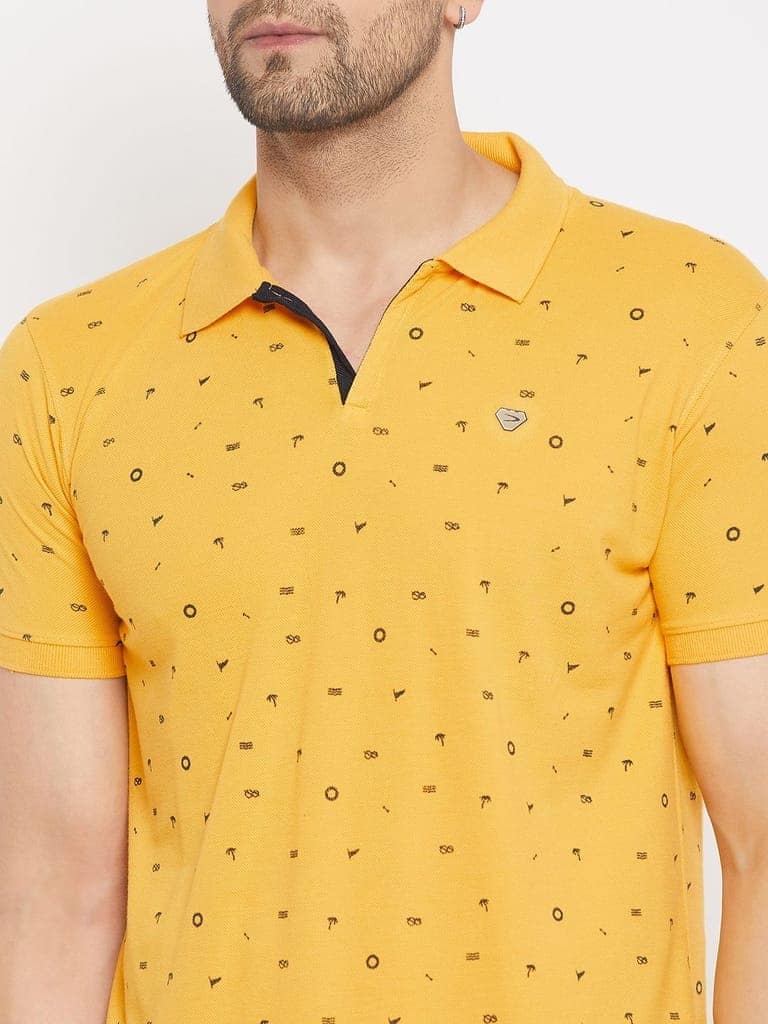Duke Stardust Men's Half Sleeve Cotton T-shirt (SP0609Mango) view 5