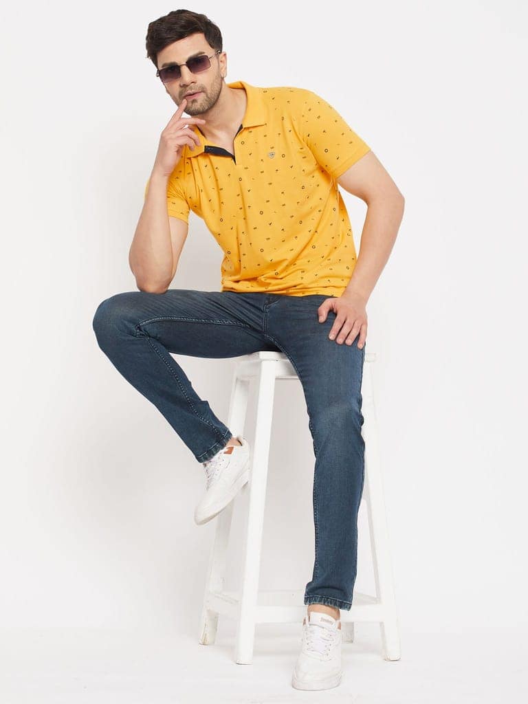 Duke Stardust Men's Half Sleeve Cotton T-shirt (SP0609Mango) view 6