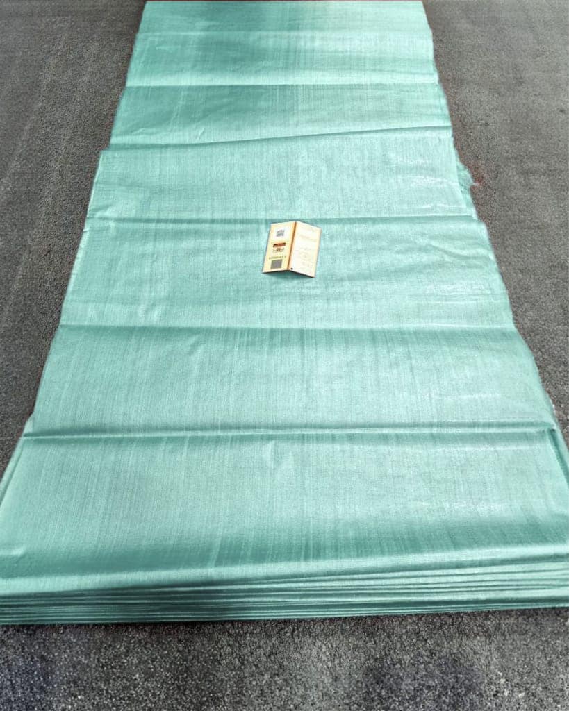 Silkmark Certified Pure Tussar Silk Fabric Teal Color-6248