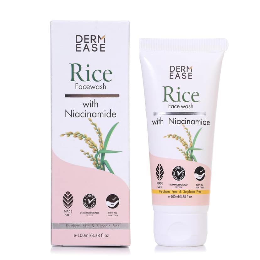 Dermease Rice Face Wash with Niacinamide for Bright Skin